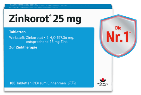 Zinkorot ®  25 mg  Kann Zinkmangel effektiv ausgleichen