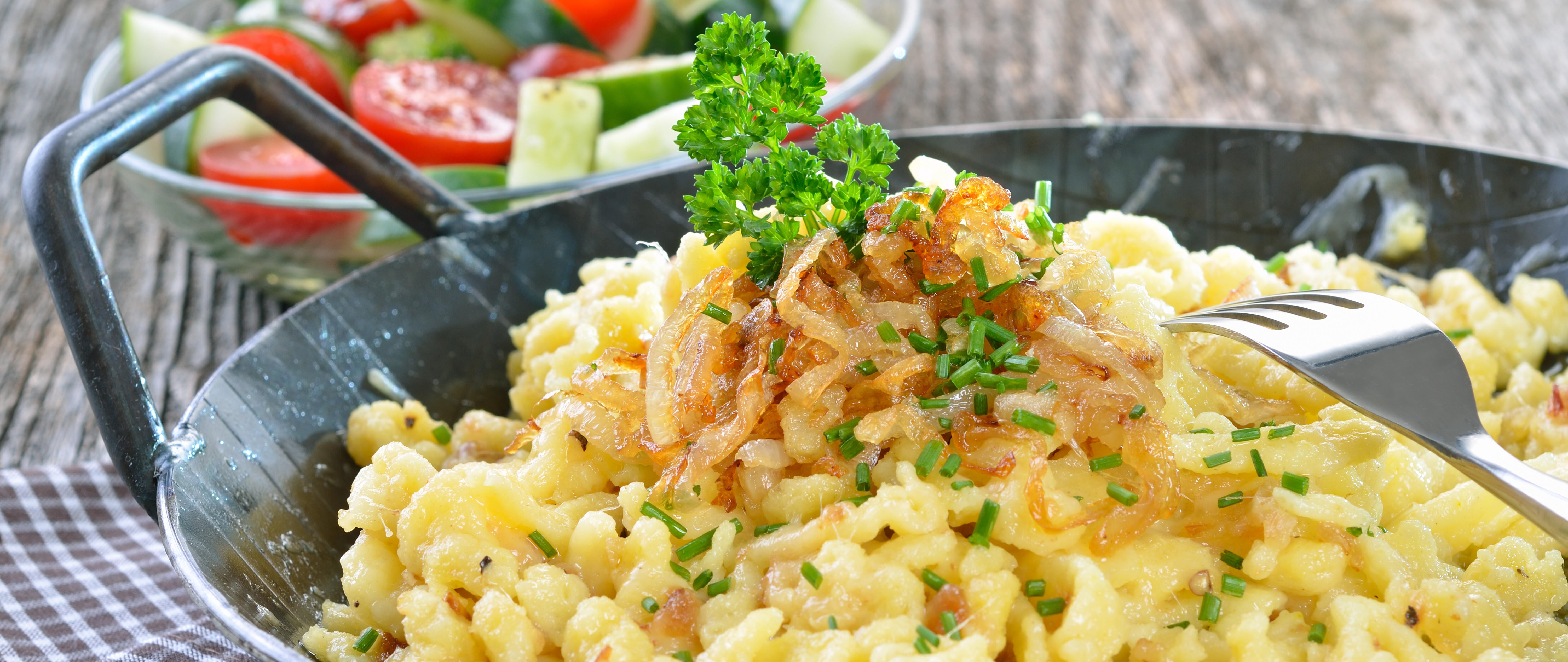 Käsespätzle mit Emmentaler Käse
